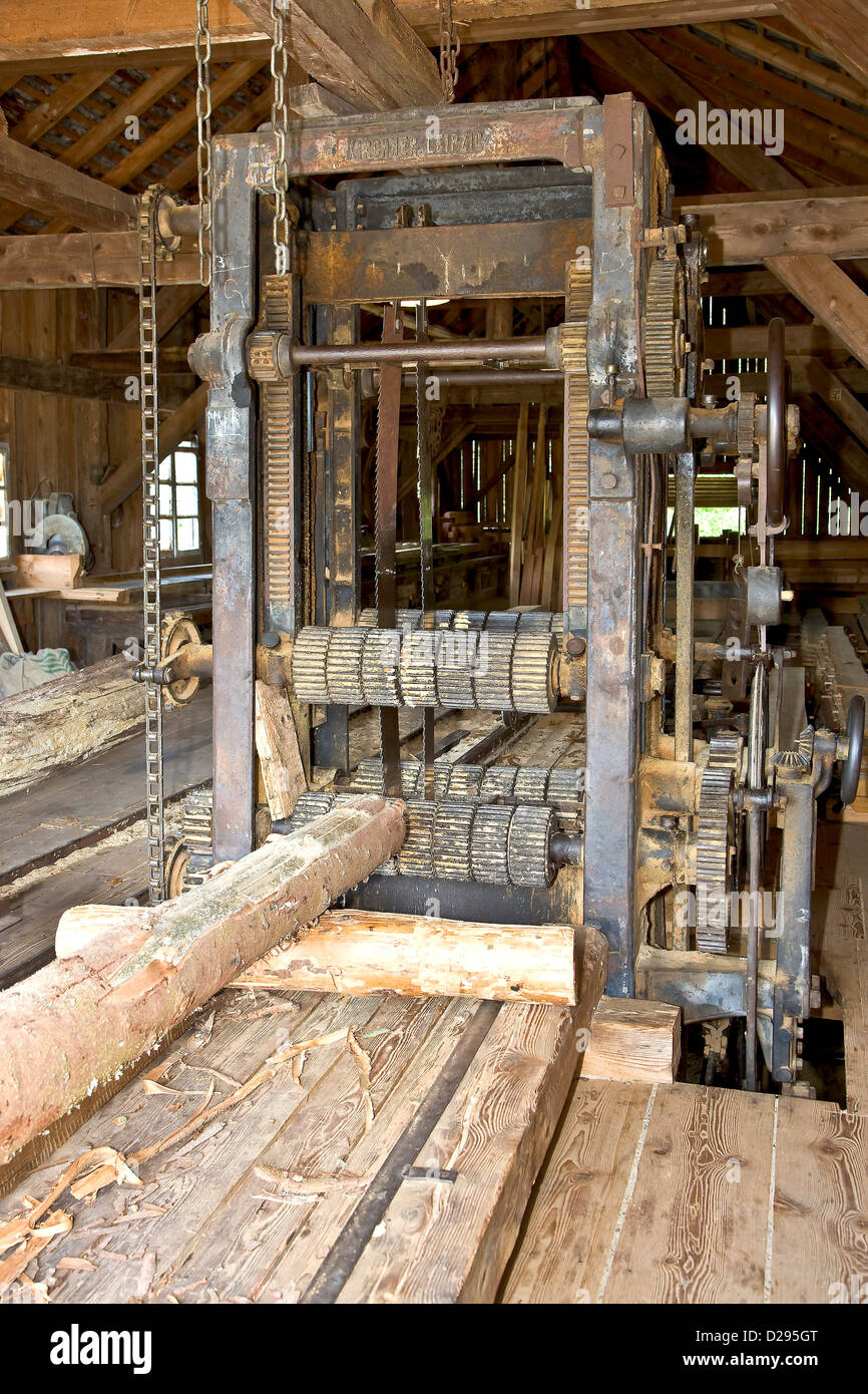 Old sawmill at the Ecomusee in Alsa Stock Photo - Alamy