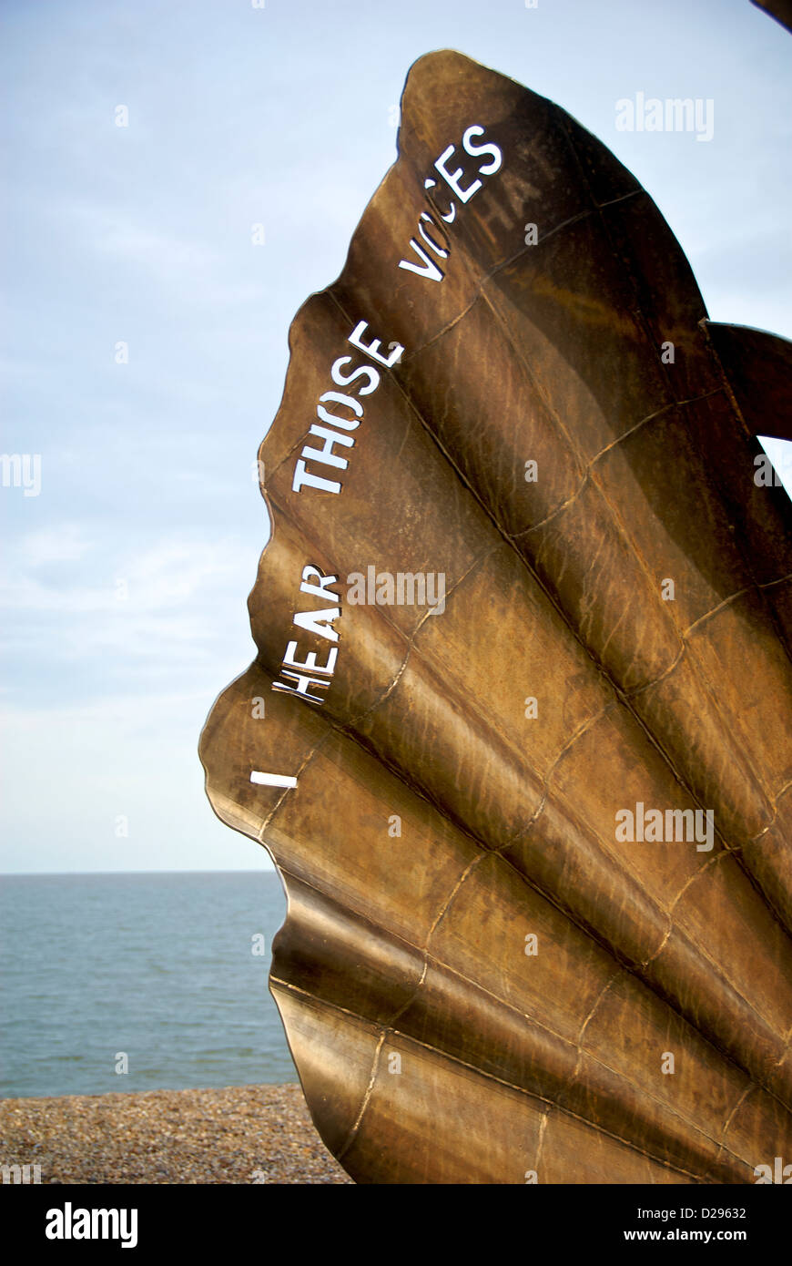 Aldeburgh Suffolk UK Beach Shell Sculpture Stock Photo Alamy