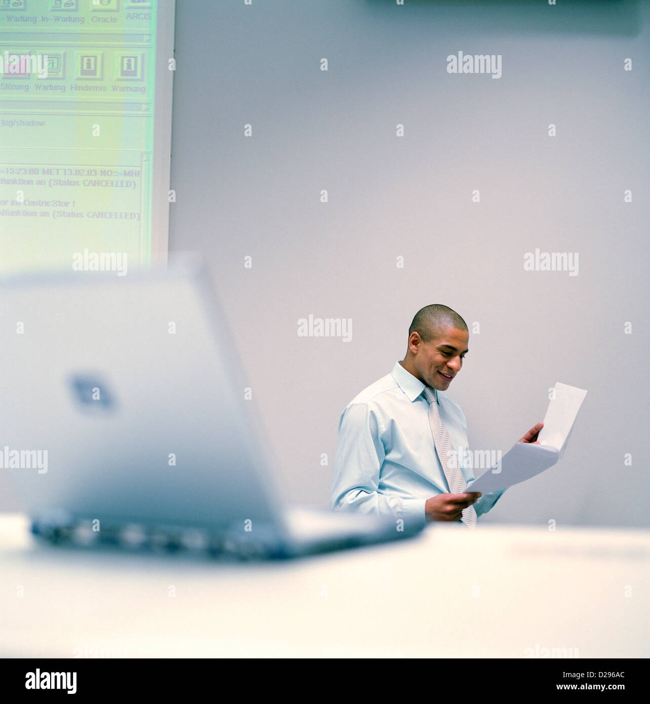 business people data center control center man License free except ads and outdoor billboards Stock Photo