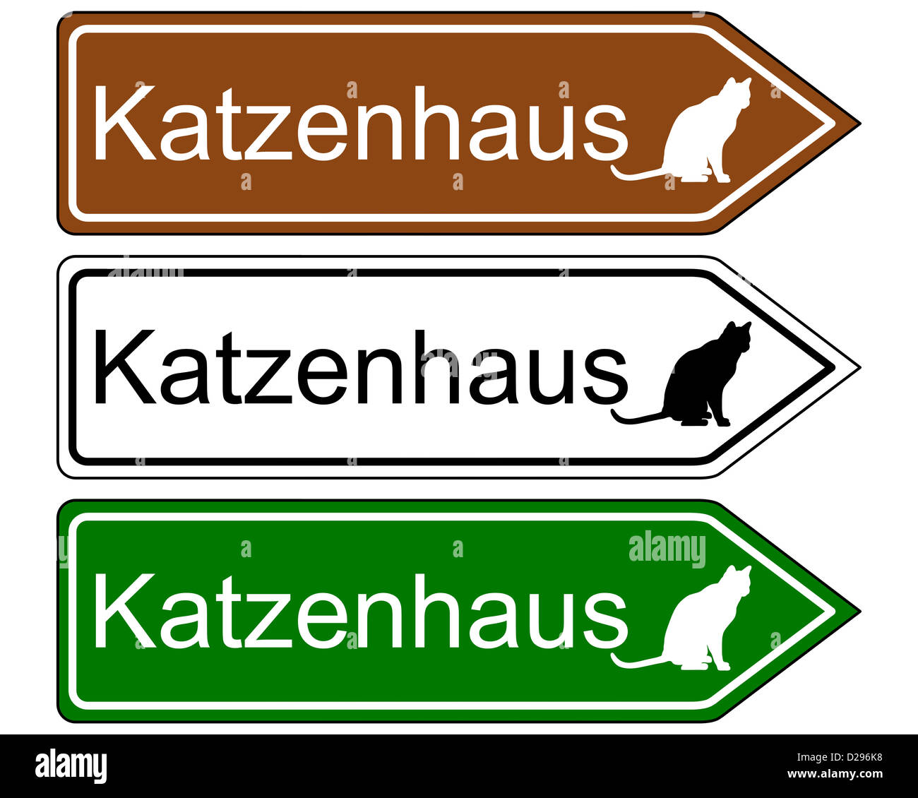 Sign cat home Stock Photo - Alamy