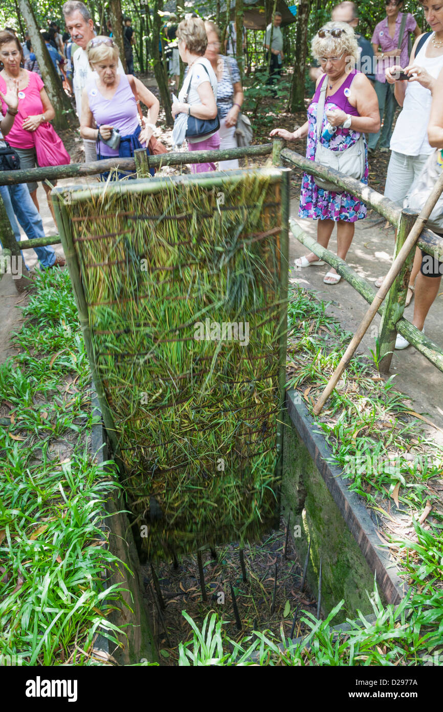 Vietnam, Ho Chi Minh City, Cu Chi Tunnels, Exhibit of Booby Traps Used