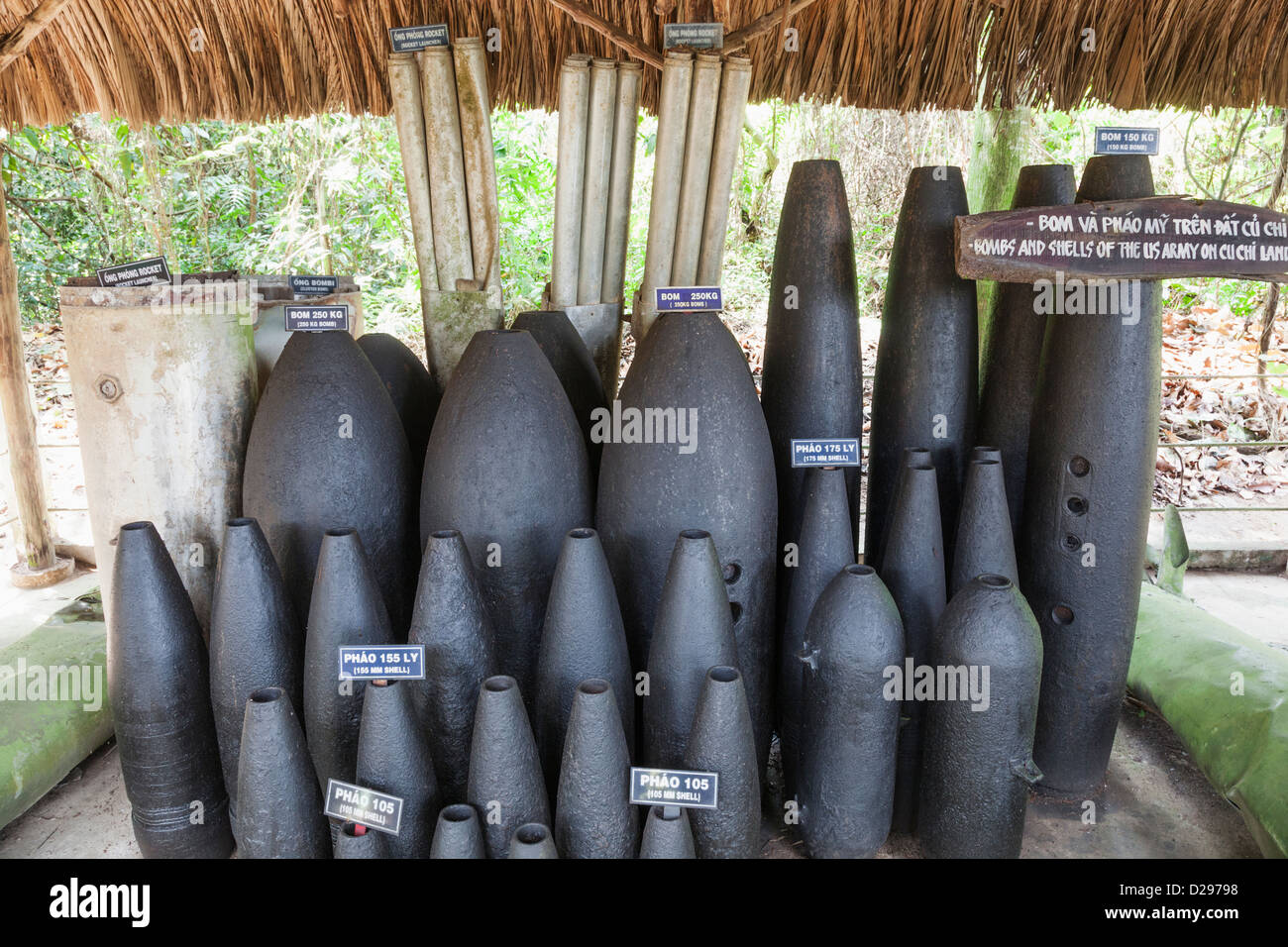 Vietnam, Ho Chi Minh City, Cu Chi Tunnels, Exhibit of Unexploded