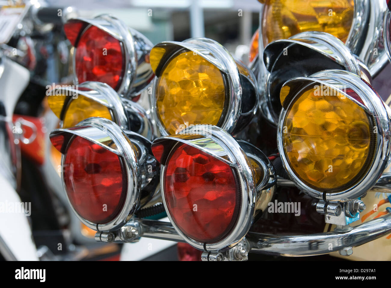 Red and yellow lights Stock Photo Alamy