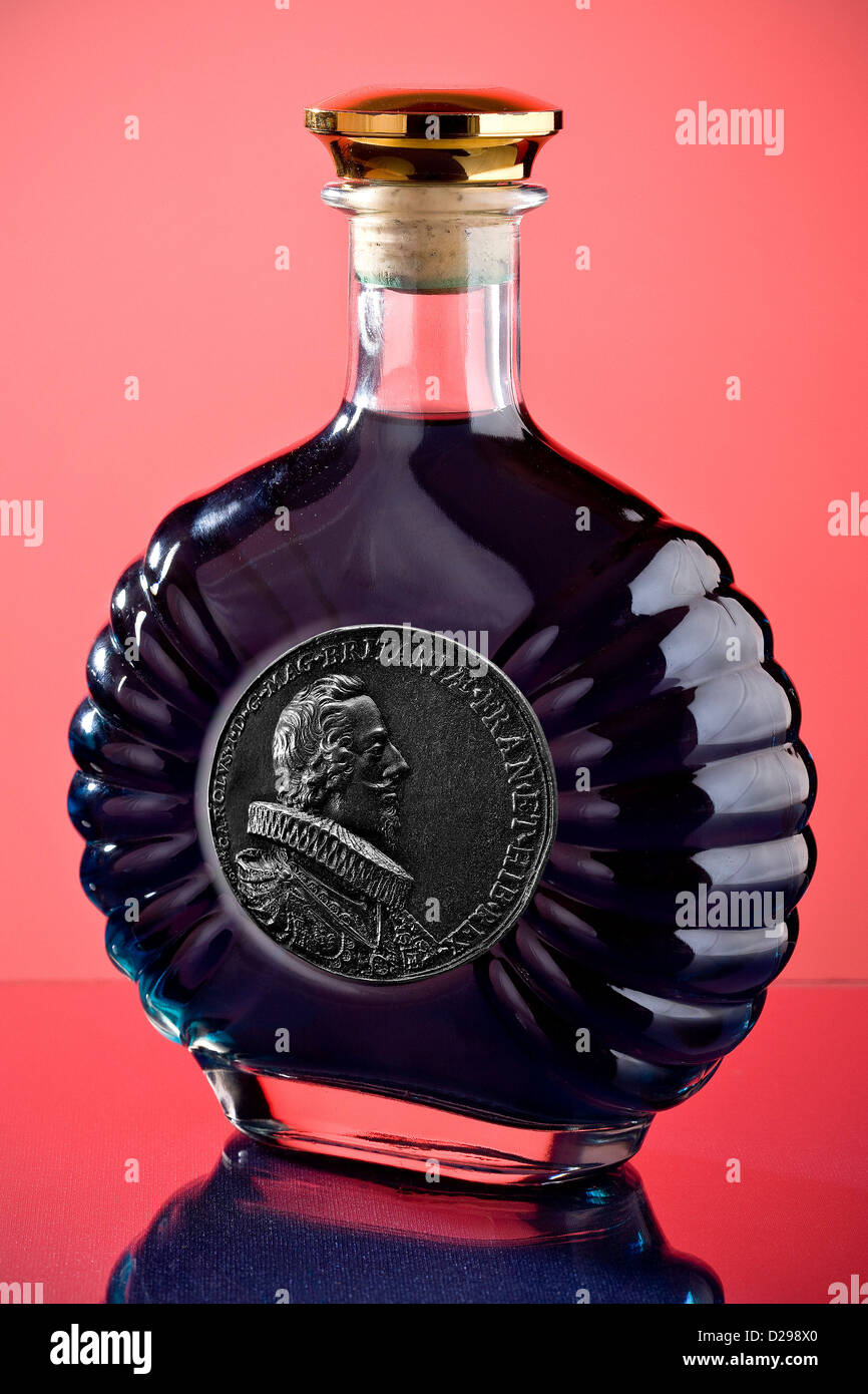 A bottle of brandy Stock Photo Alamy