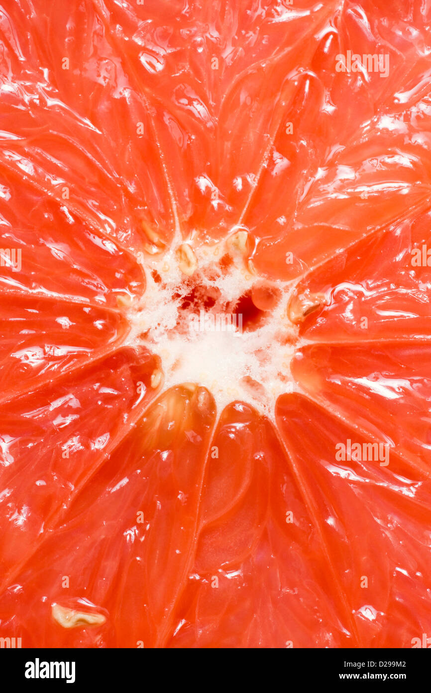 Cut red grapefruit Stock Photo