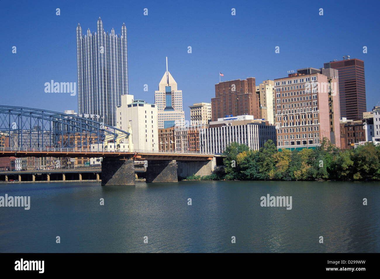 Pennsylvania, Pittsburgh. View Of Downtown. Stock Photo