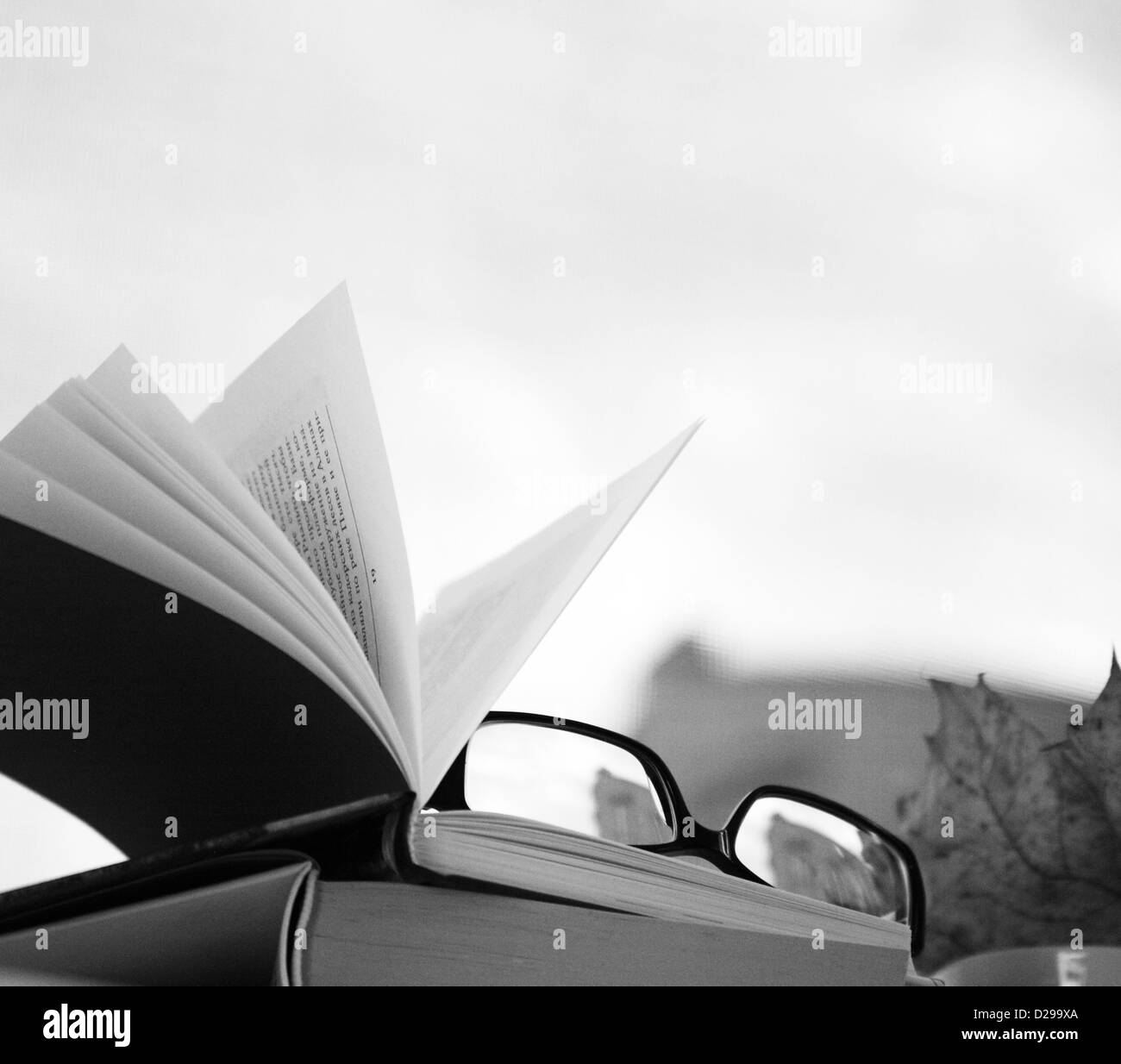 Open book in frame Black and White Stock Photos & Images - Alamy