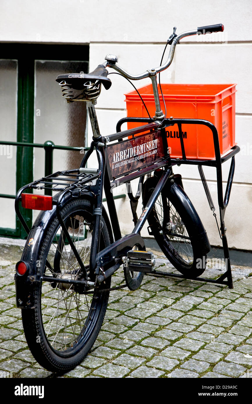Old delivery bicycle Stock Photo
