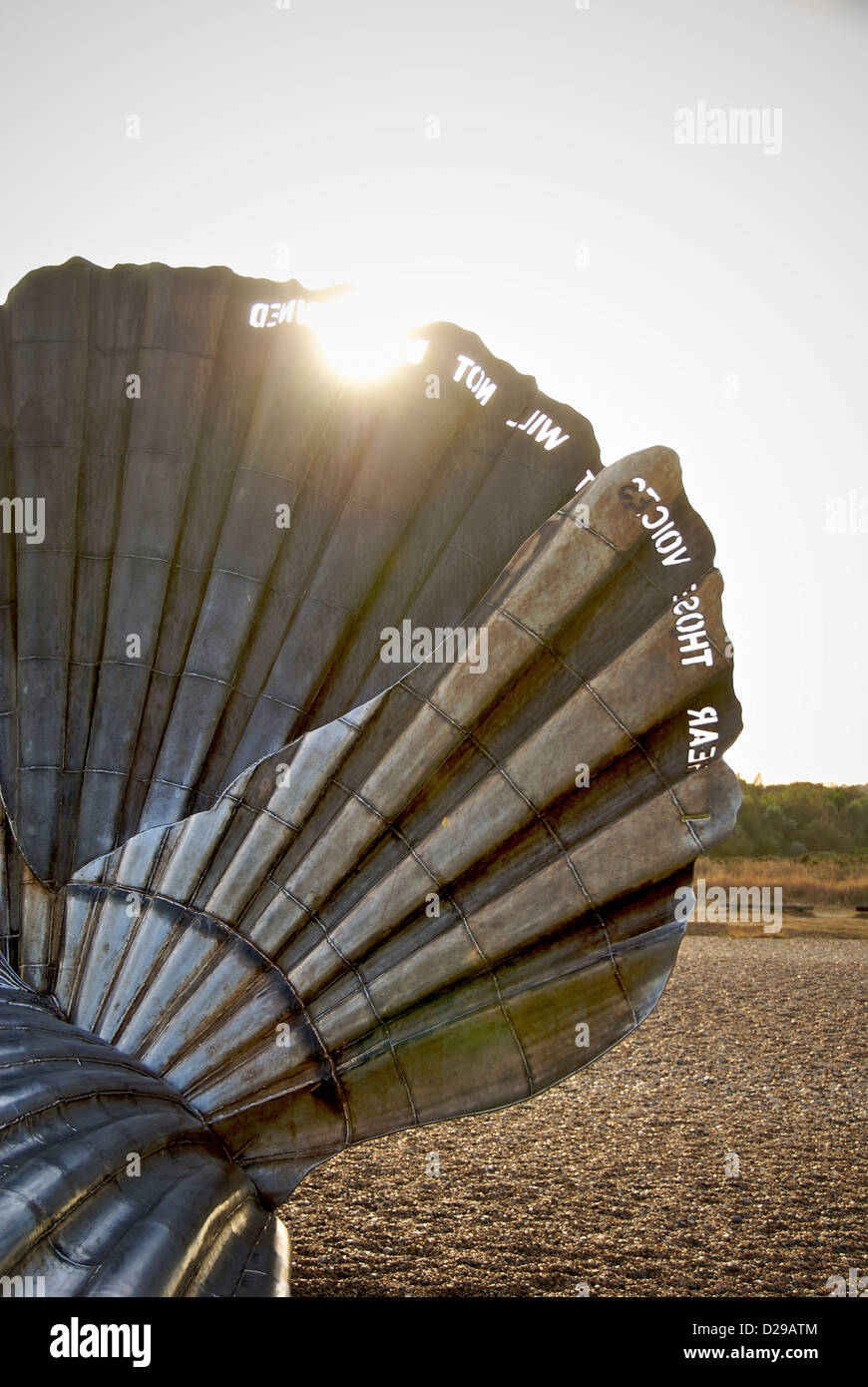 Aldeburgh Suffolk UK Beach Shell Sculpture Stock Photo Alamy