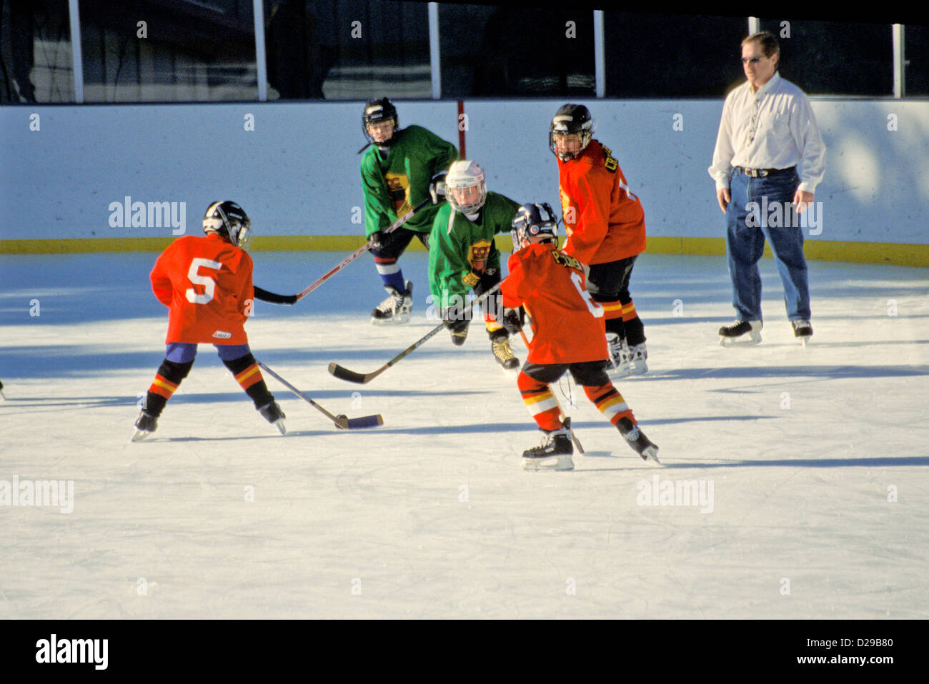Maryland, Chevy Chase. Youth Hockey Game Stock Photo Alamy
