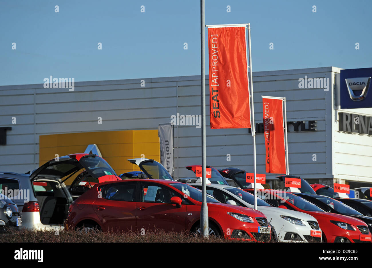 Seat Car Showroom And Dealer In Hollingbury Brighton Uk Stock