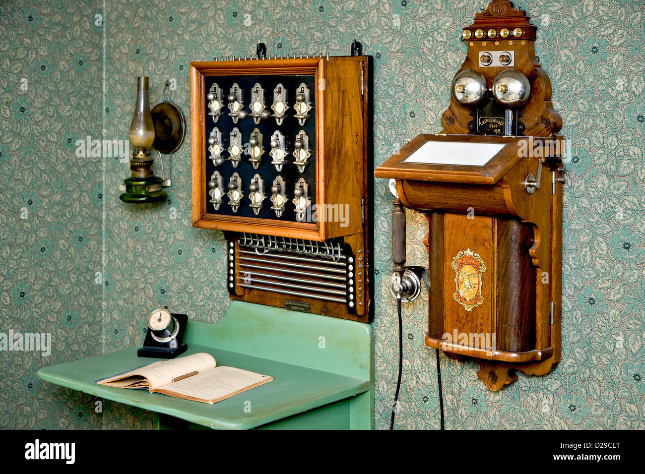 Old telephone exchange Stock Photo
