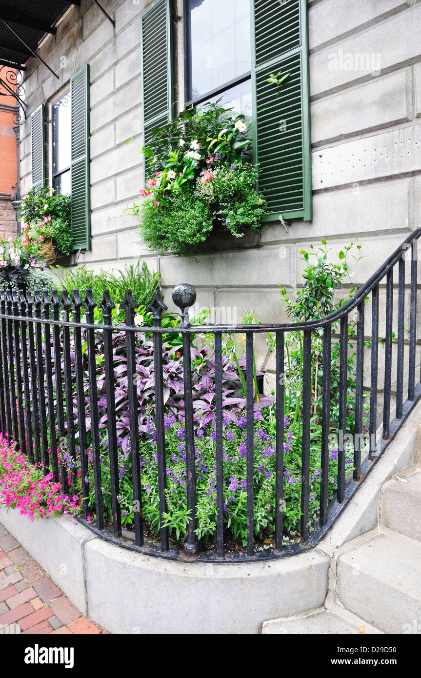 Wrought iron fence, Boston, Massachusetts, USA Stock Photo Alamy