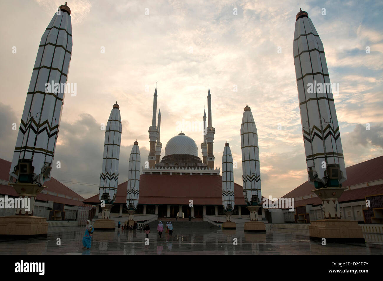 The Central Java Great Mosque, as the biggest mosque in Central Java, Indonesia Stock Photo