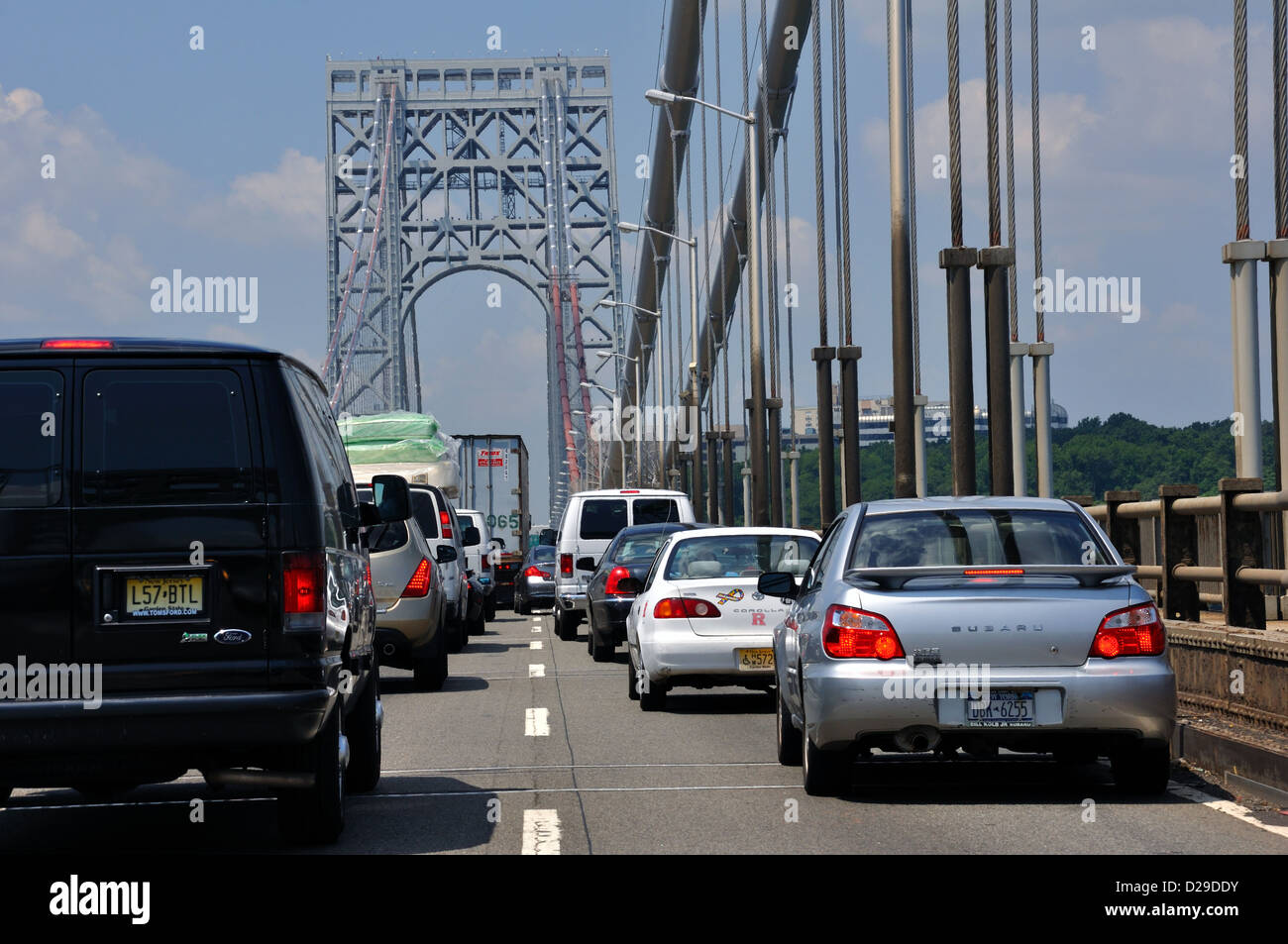 Washington Bridge Traffic High Resolution Stock Photography and