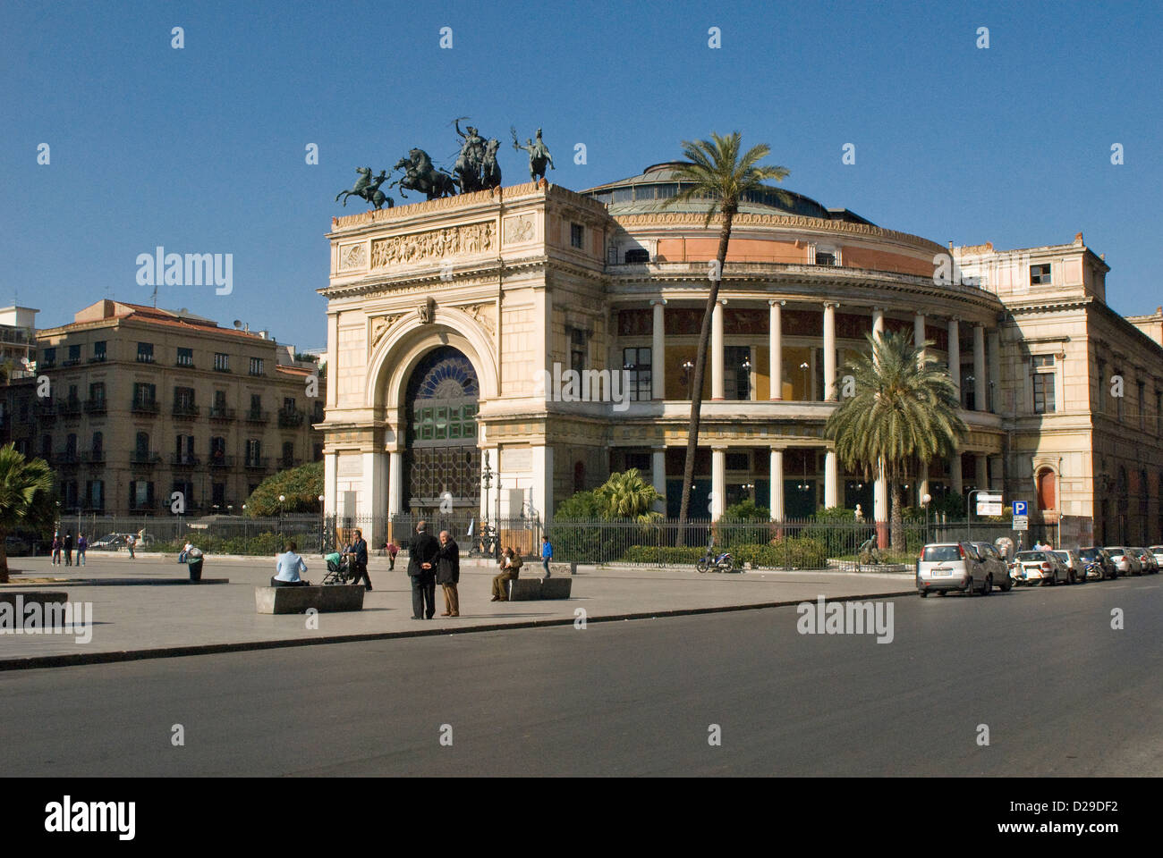 Palermo Politeama Sicile theatre Italy Stock Photo