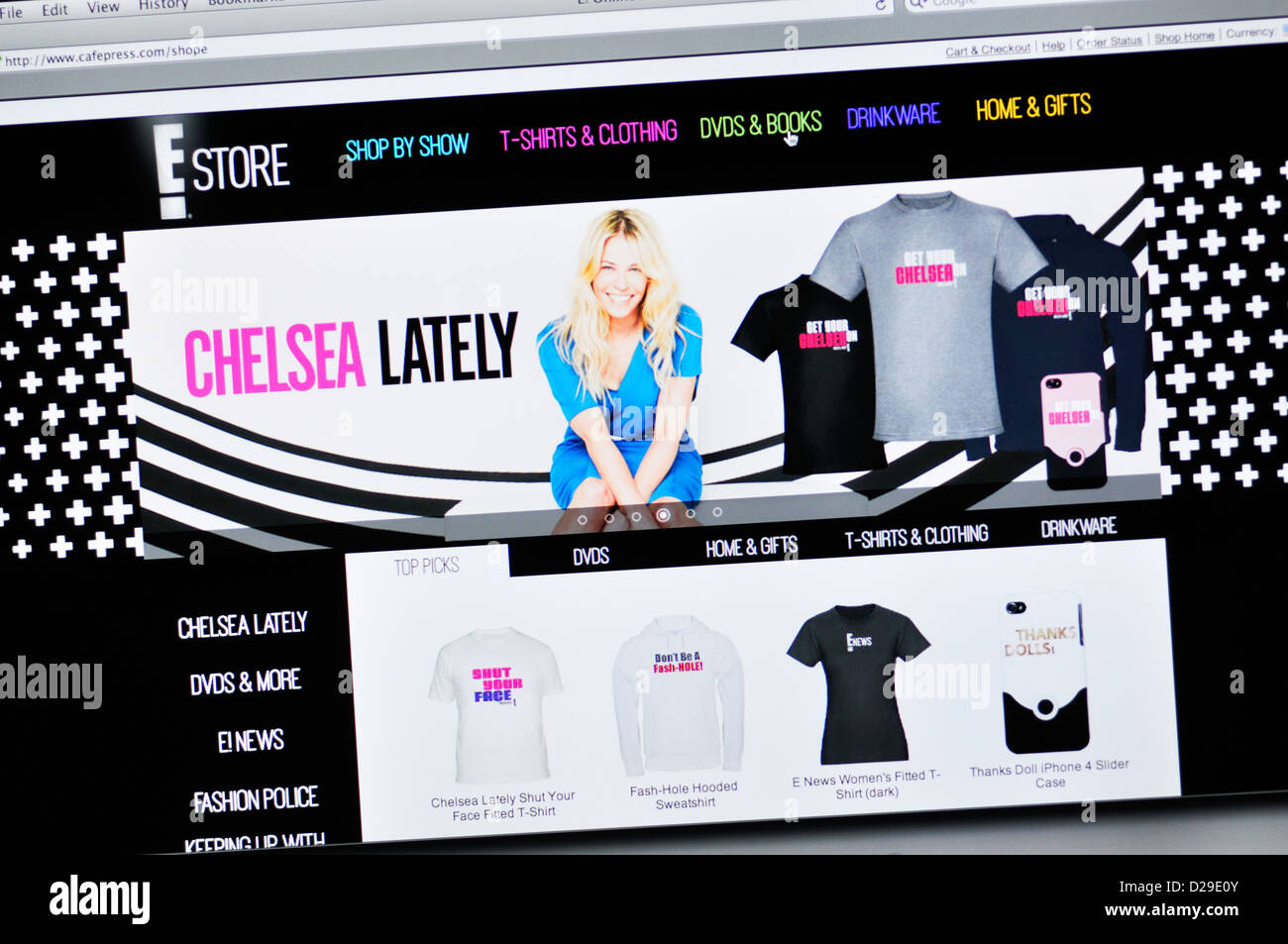 Cafepress website - online customized product shopping Stock Photo