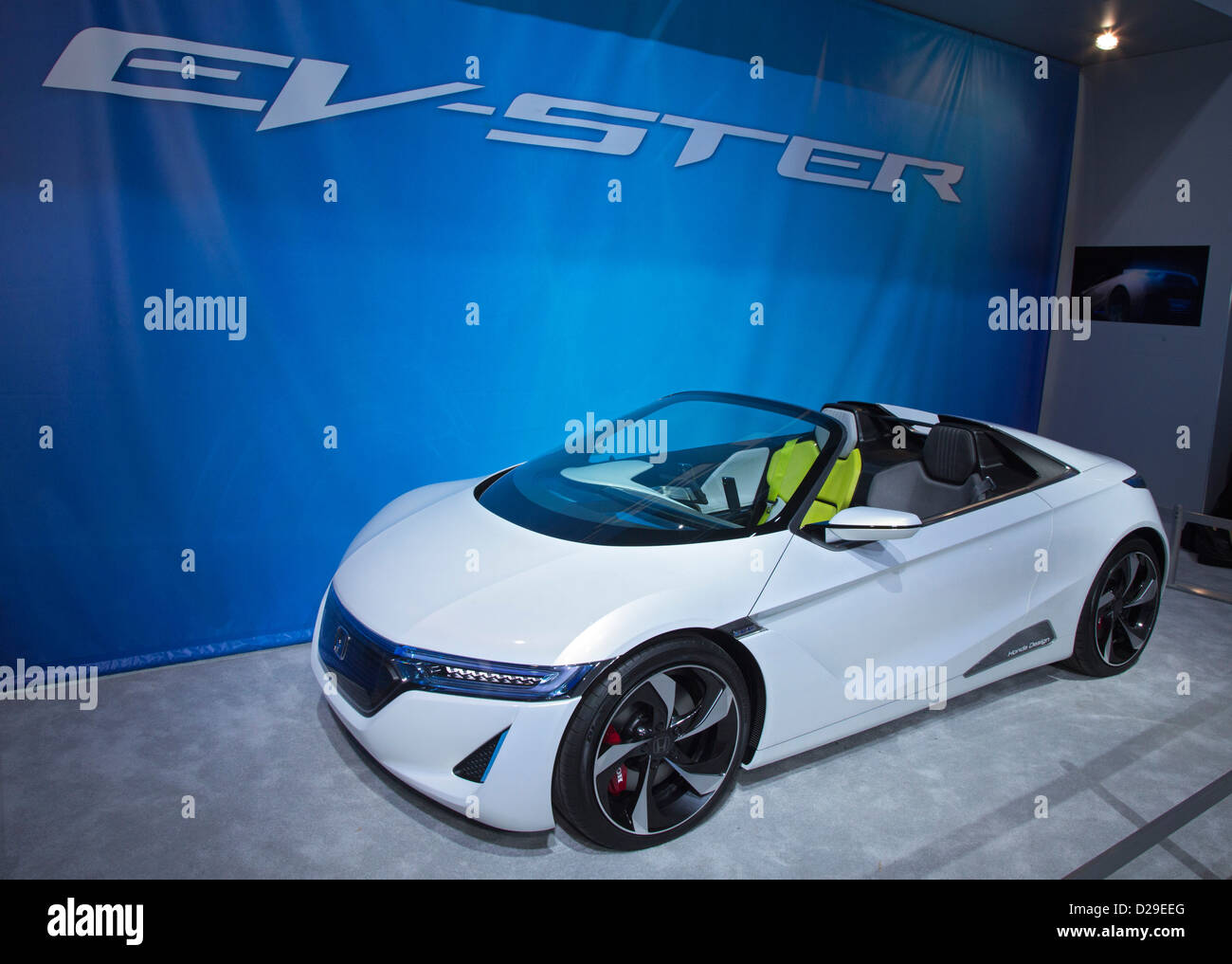 Detroit Michigan The Honda Ev Ster An Electric Concept Sports Car Stock Photo Alamy