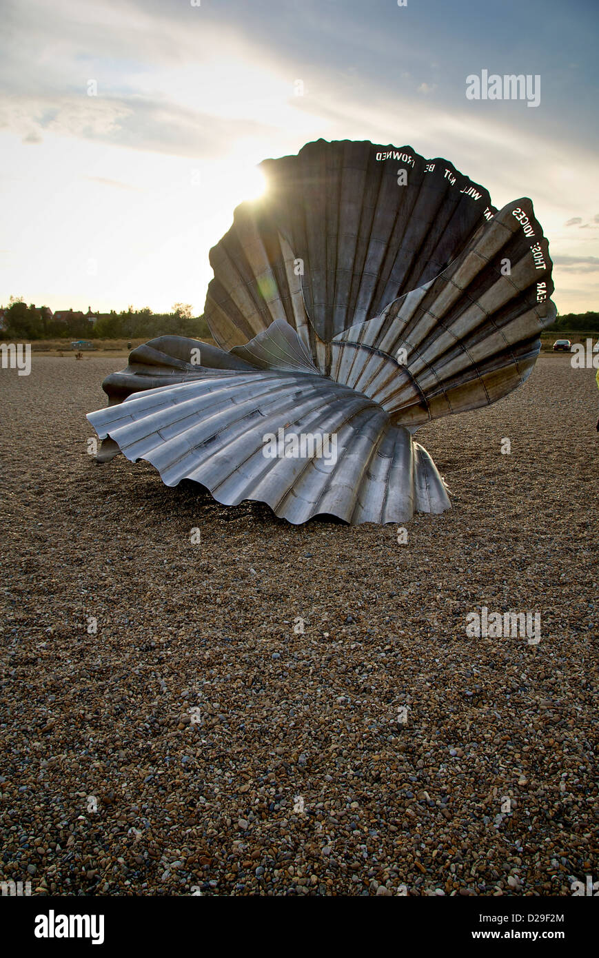 Aldeburgh Suffolk UK Beach Shell Sculpture Stock Photo Alamy