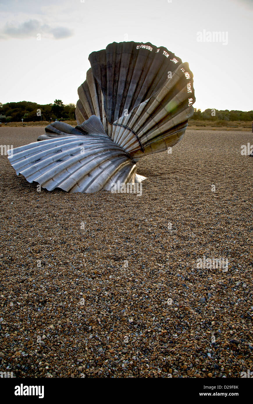 Aldeburgh Suffolk UK Beach Shell Sculpture Stock Photo Alamy