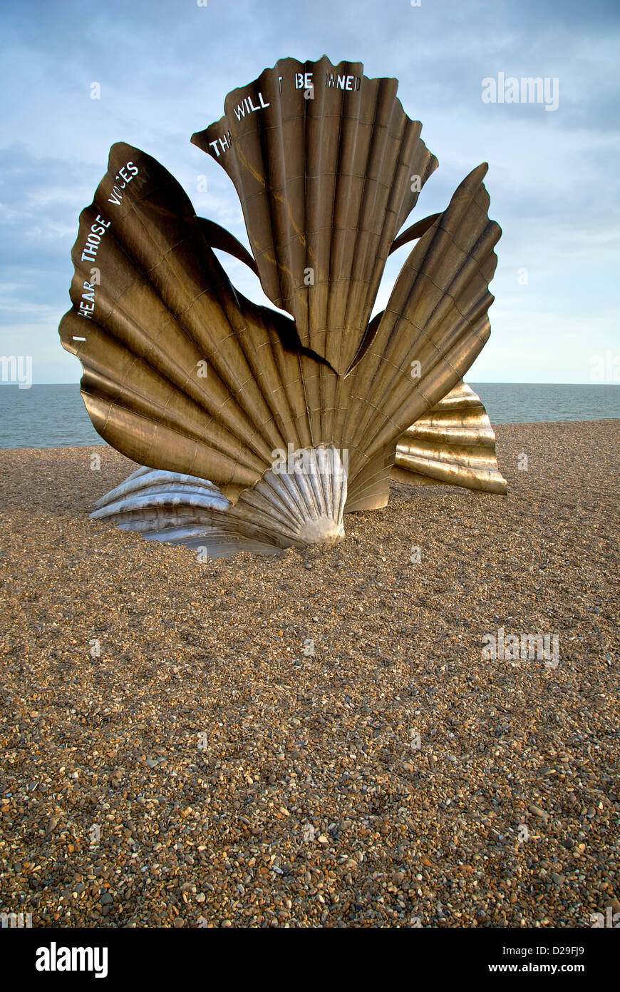 Aldeburgh Suffolk UK Beach Shell Sculpture Stock Photo Alamy