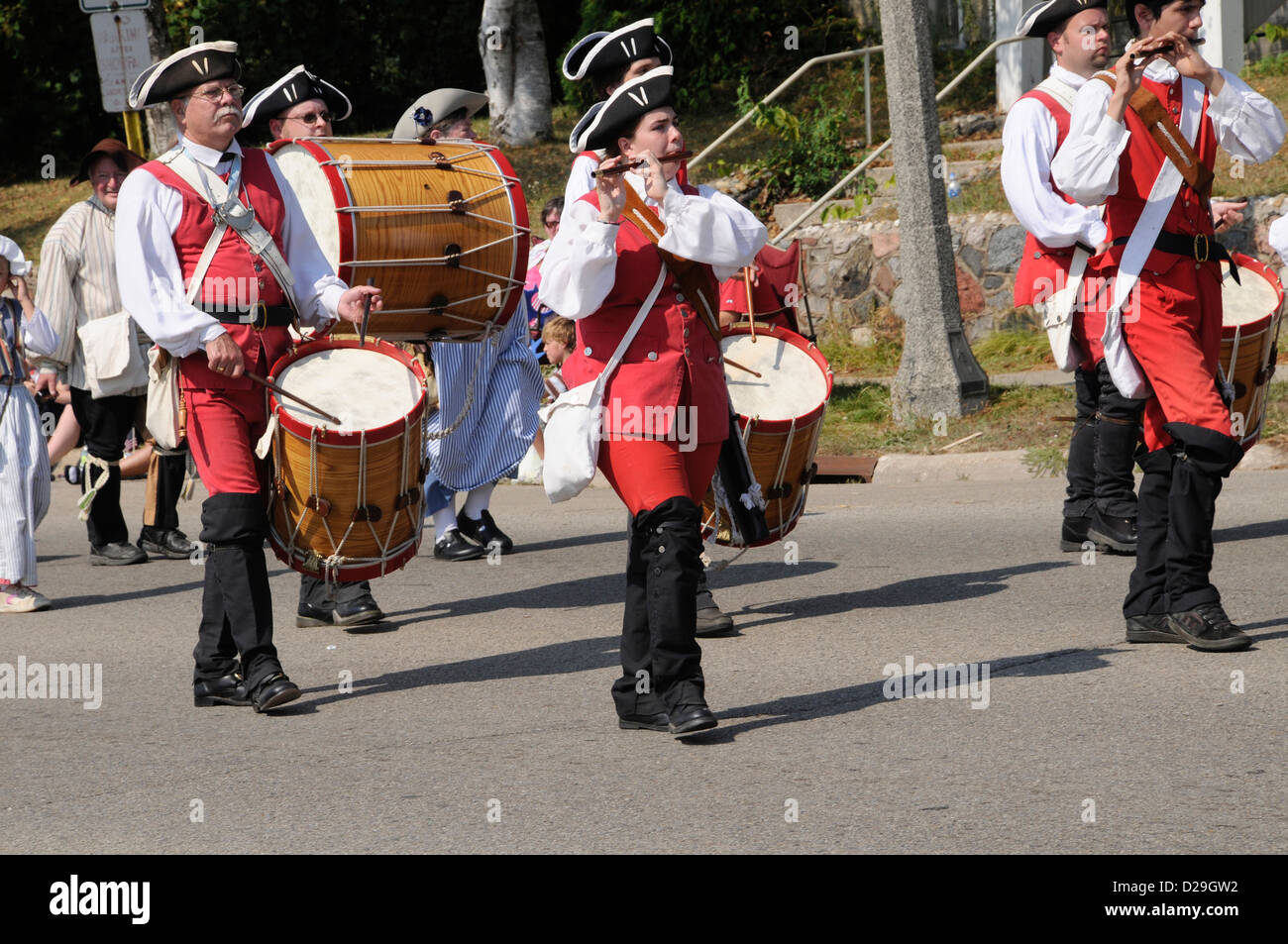 Fife And Drum Corps Parades In Janesville, Wisconsin Stock Photo