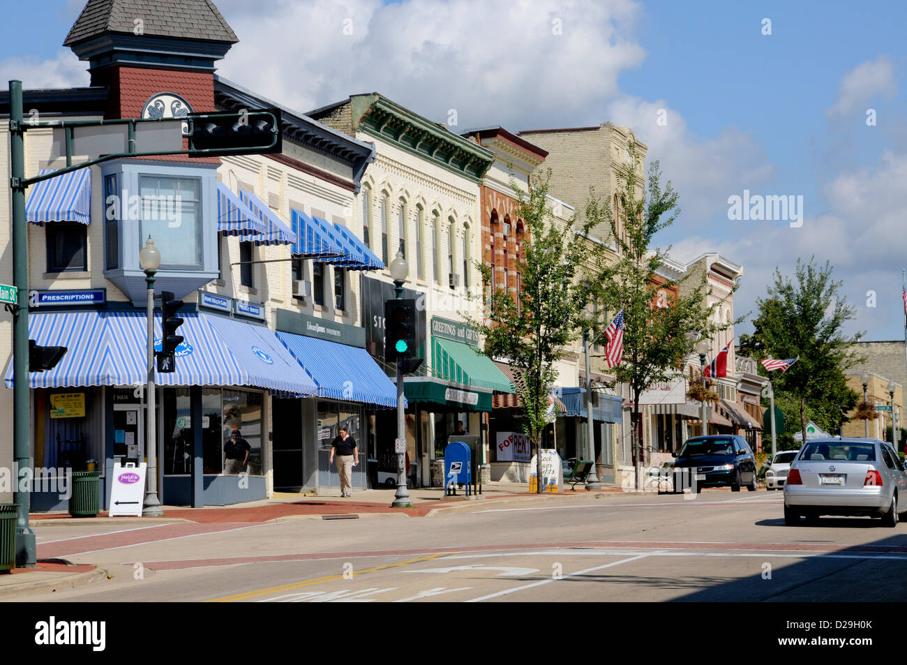 Main Street, Stoughton, Wisconsin Stock Photo Alamy