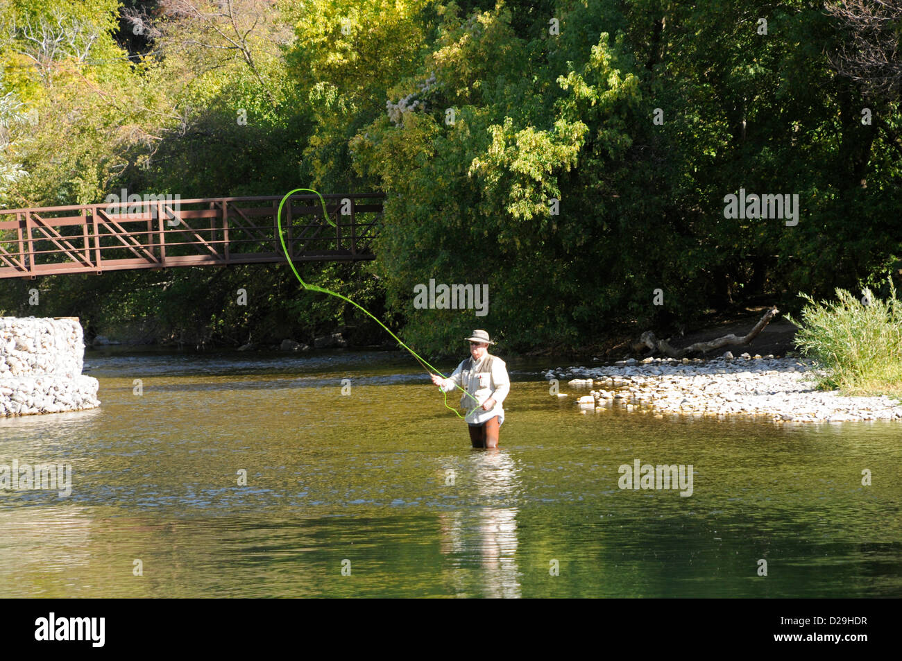Fly Fishing Stock Photo