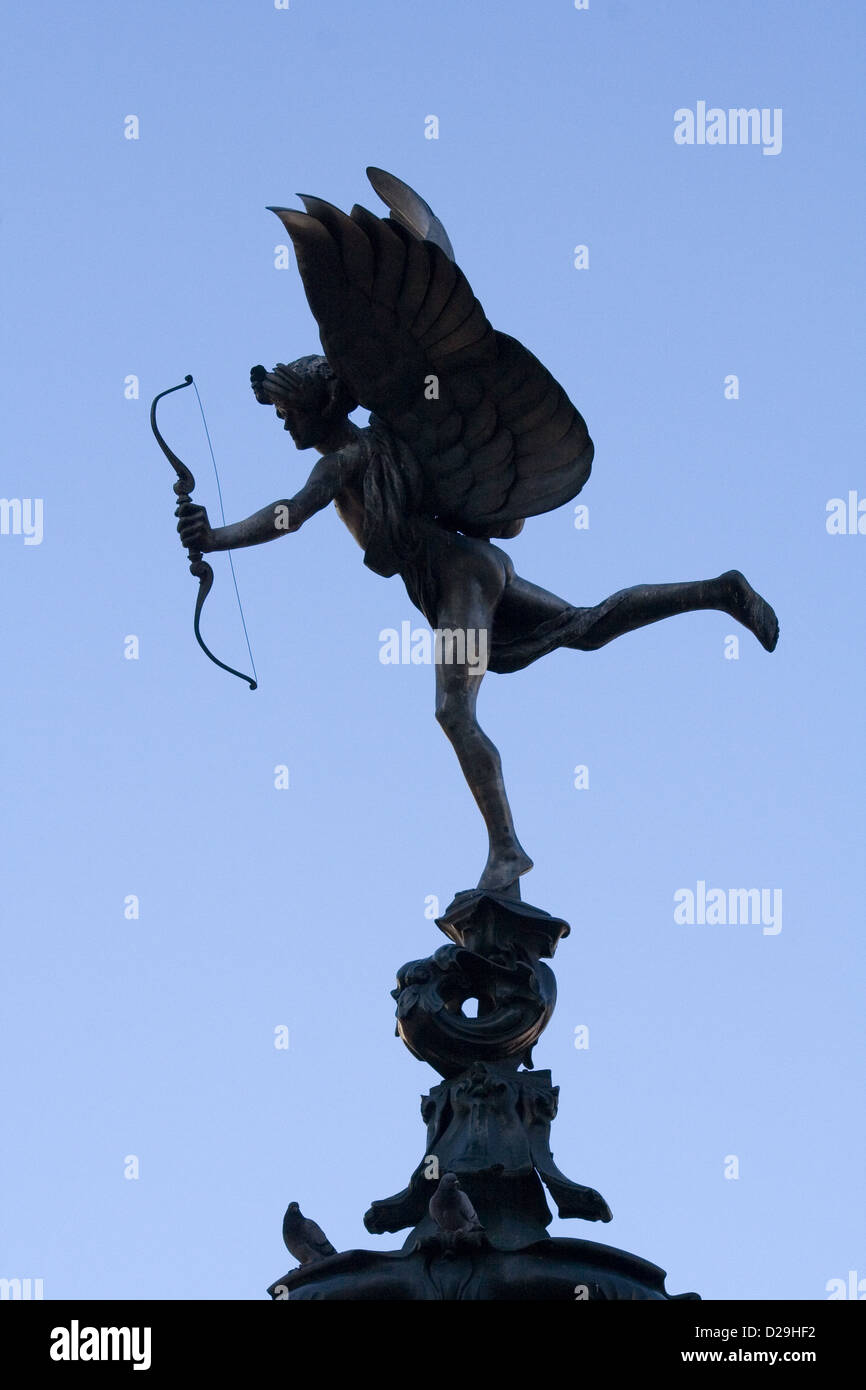 Eros Statue in Picadilly Circus in London Stock Photo