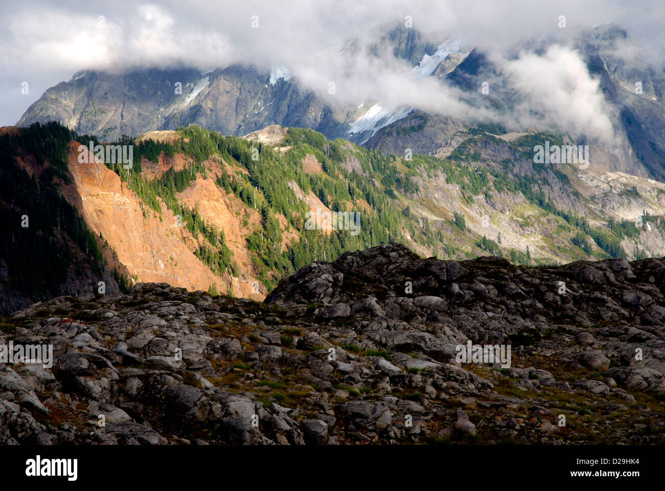 Mt. Baker, Cascade Mountains, Washi Stock Photo