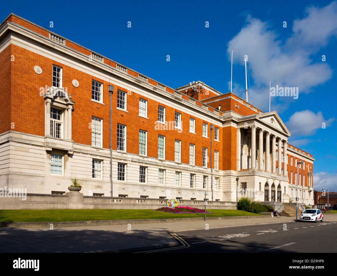 Chesterfield Borough Council headquarters office building in Rose Hill Chesterfield Derbyshire