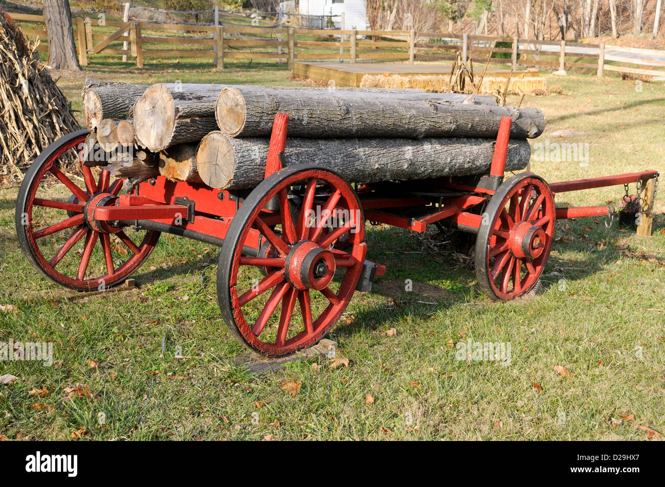 Lumber Wagon, Virginia Stock Photo