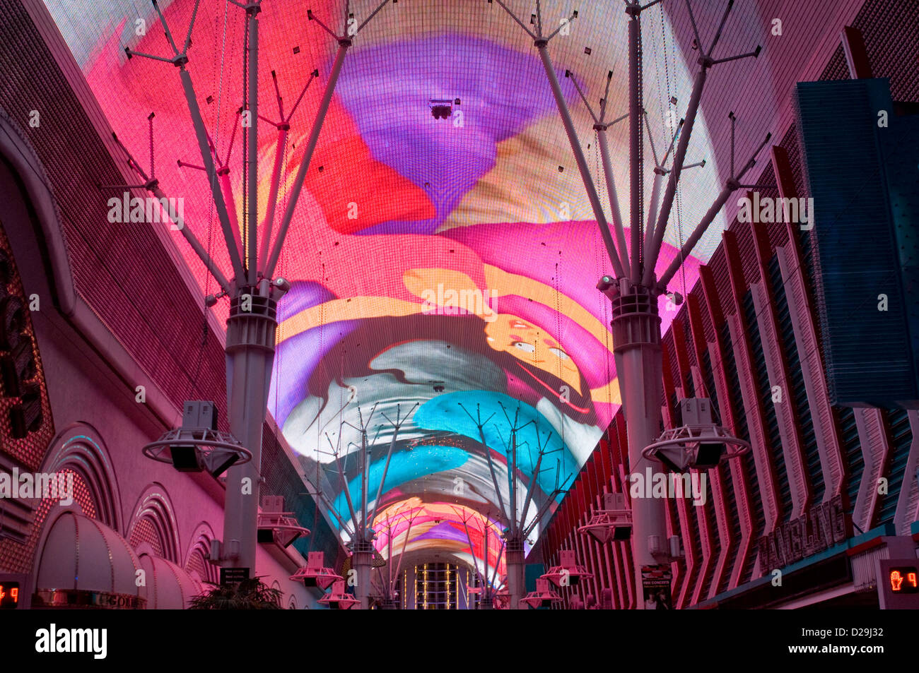 The fremont street experience Stock Photo Alamy
