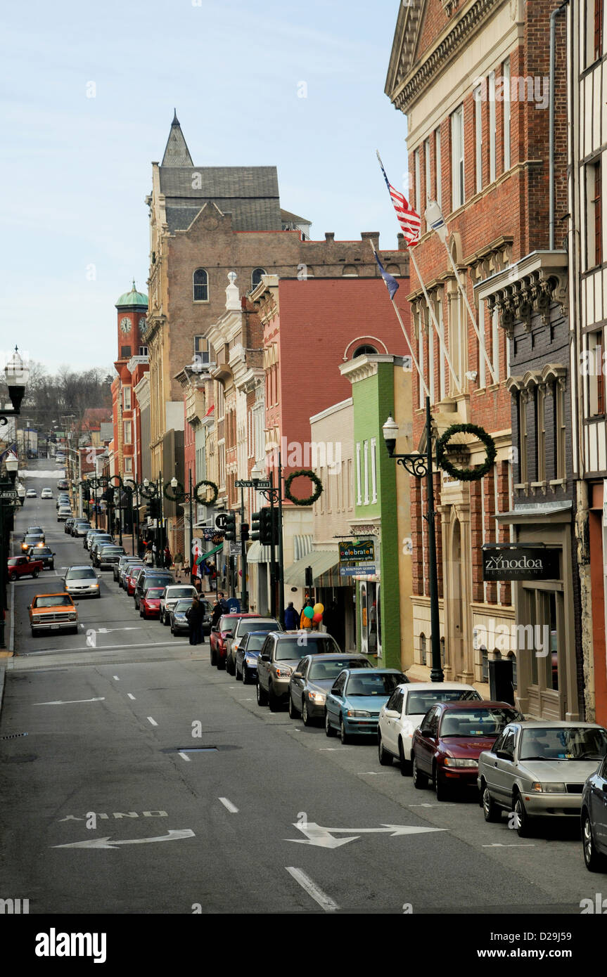 Main Street, Staunton, Virginia Stock Photo