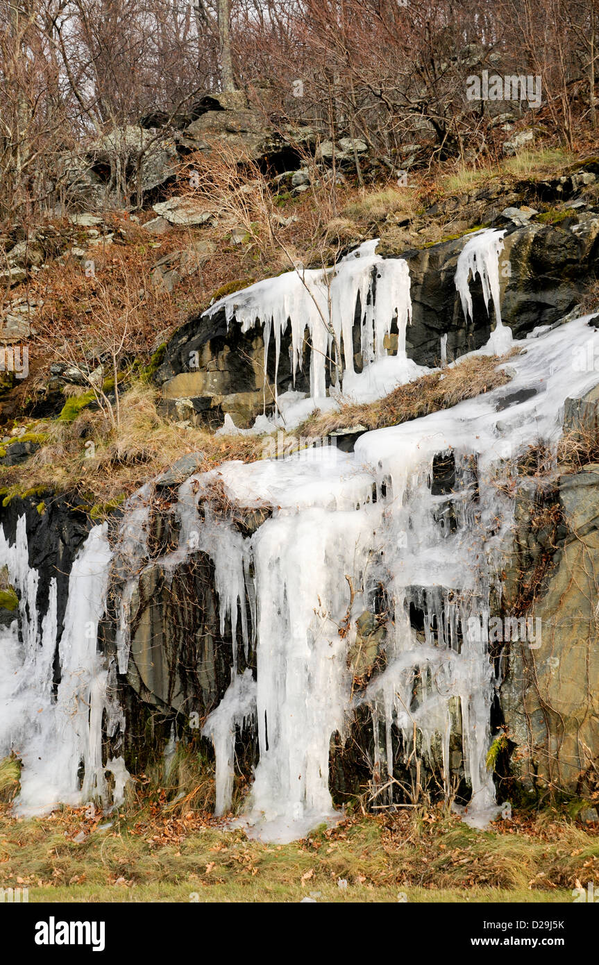 Ice Formation, Appalachian Mountains Stock Photo