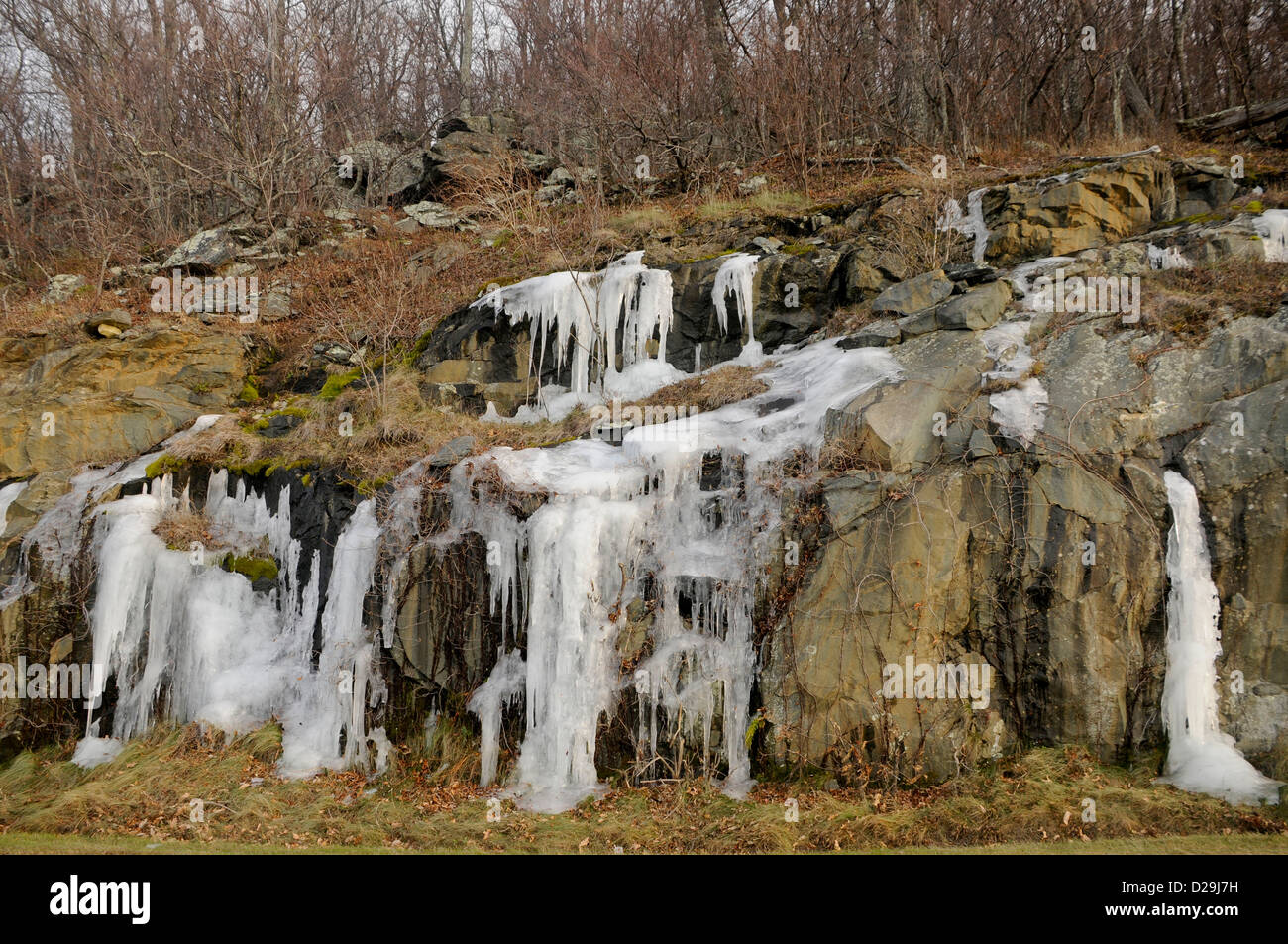 Ice Formation, Appalachian Mountains Stock Photo