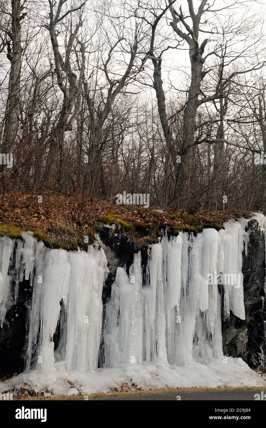 Ice Formation, Appalachian Mountains Stock Photo