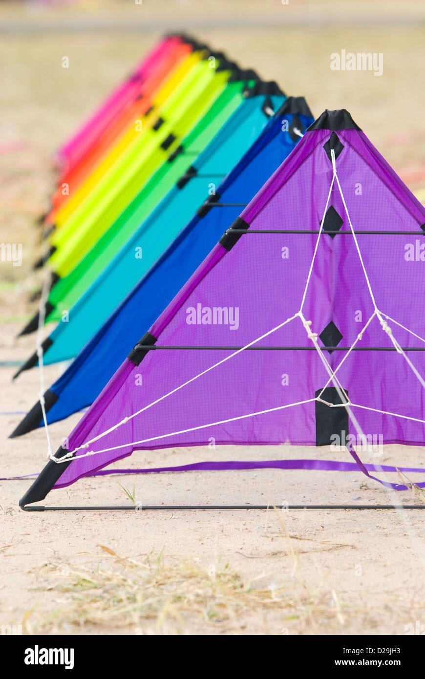 Kites on the ground Stock Photo Alamy