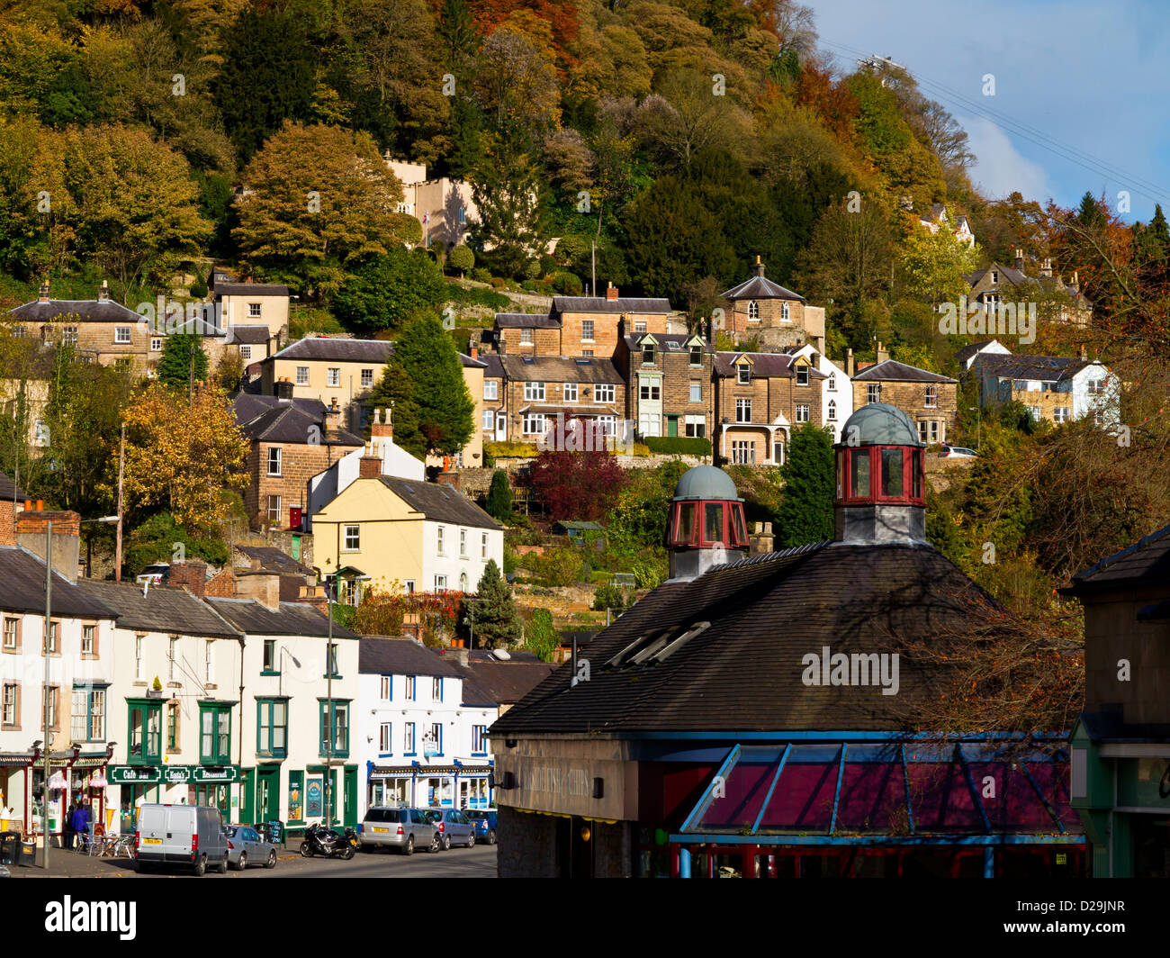Matlock Bath village in the Derbyshire Dales Peak District England UK
