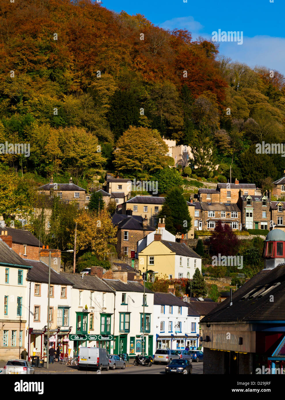 Matlock Bath village in the Derbyshire Dales Peak District England UK