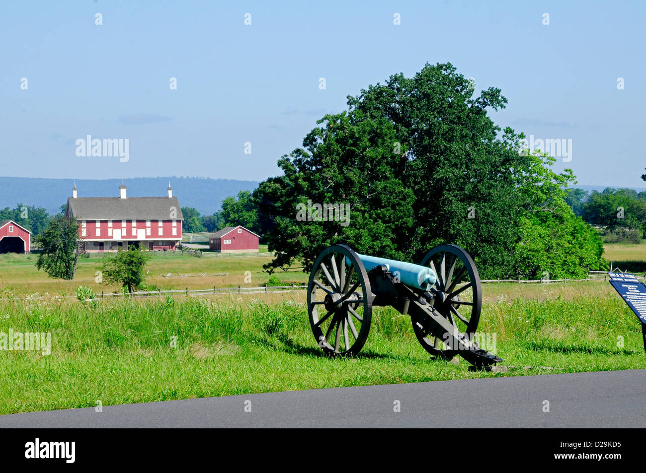 Gettysburg Battlefield Cannon, Pennsylvania Stock Photo