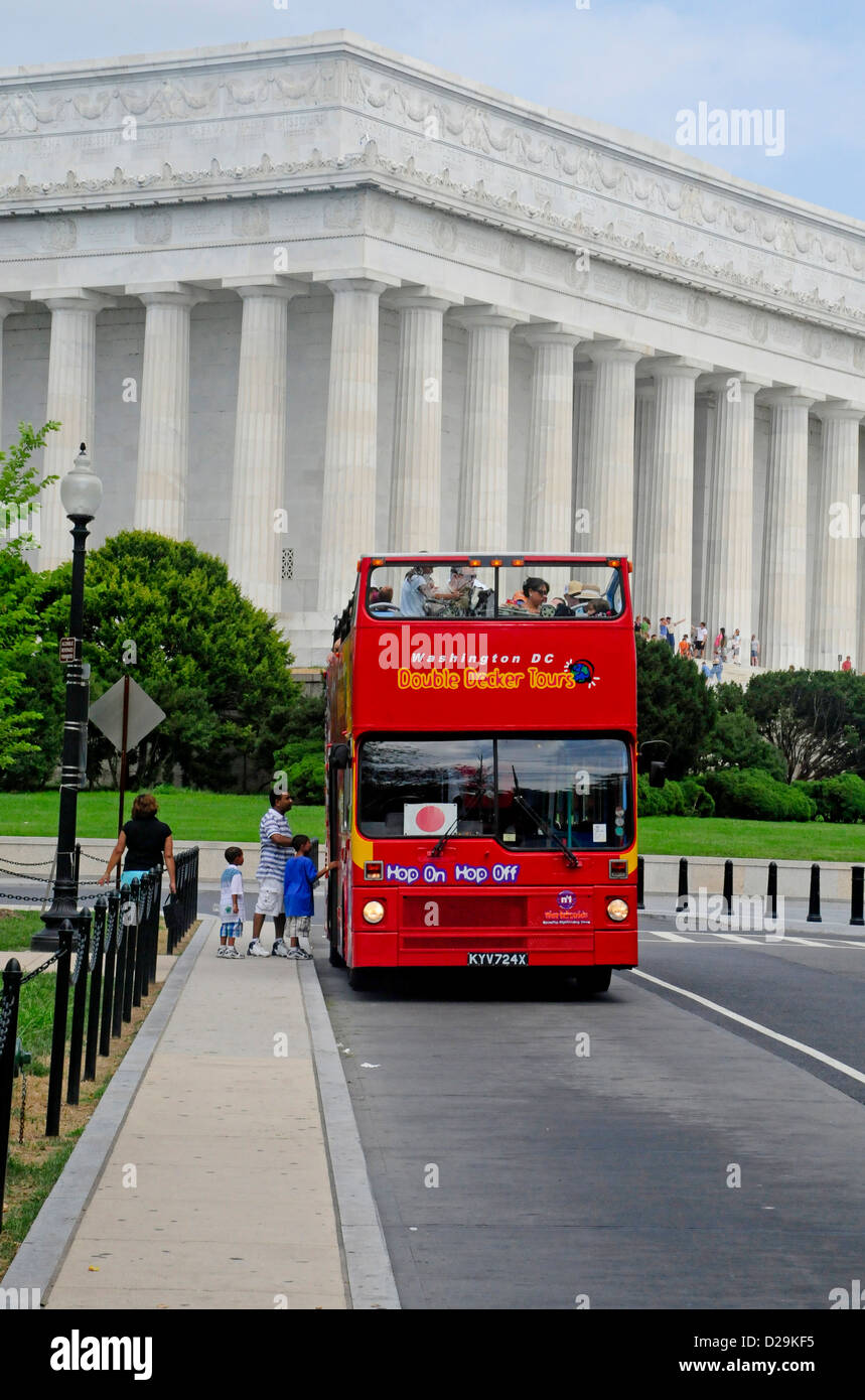 Double Deck Tour Bus, Washington, D.C. Stock Photo