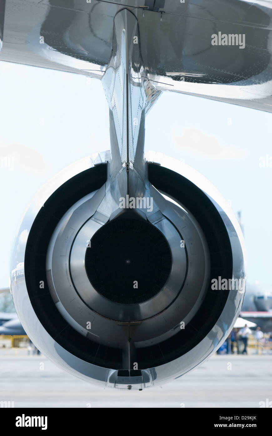 Back view of a jet engine Stock Photo Alamy