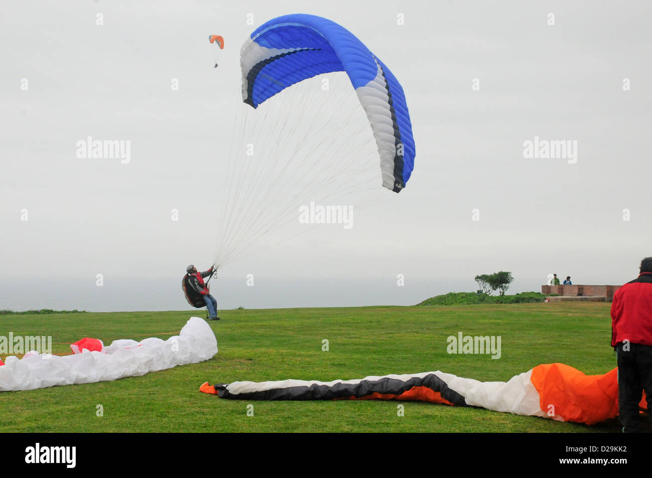 Hang Gliders, Lima, Peru Stock Photo