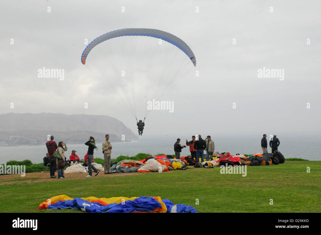 Hang Gliders, Lima, Peru Stock Photo