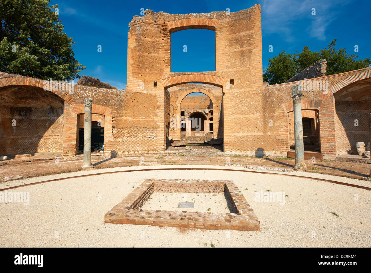 The Tre Esedre Banquet Hall of Hadrian’s Villa ( Villa Adriana ) Stock Photo