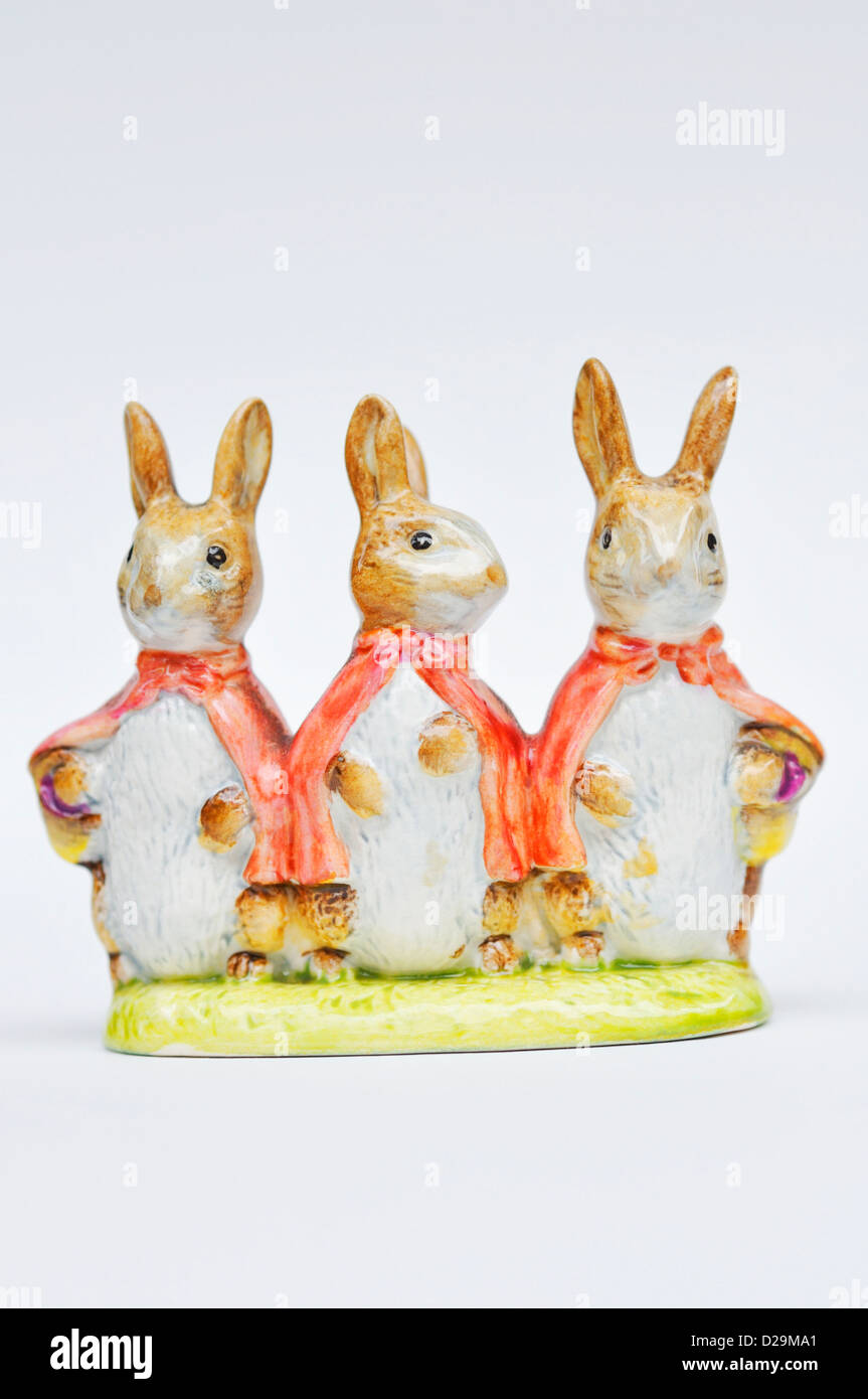 Flopsy, Mopsy and Cottontail Beatrix Potter Royal Doulton figurine