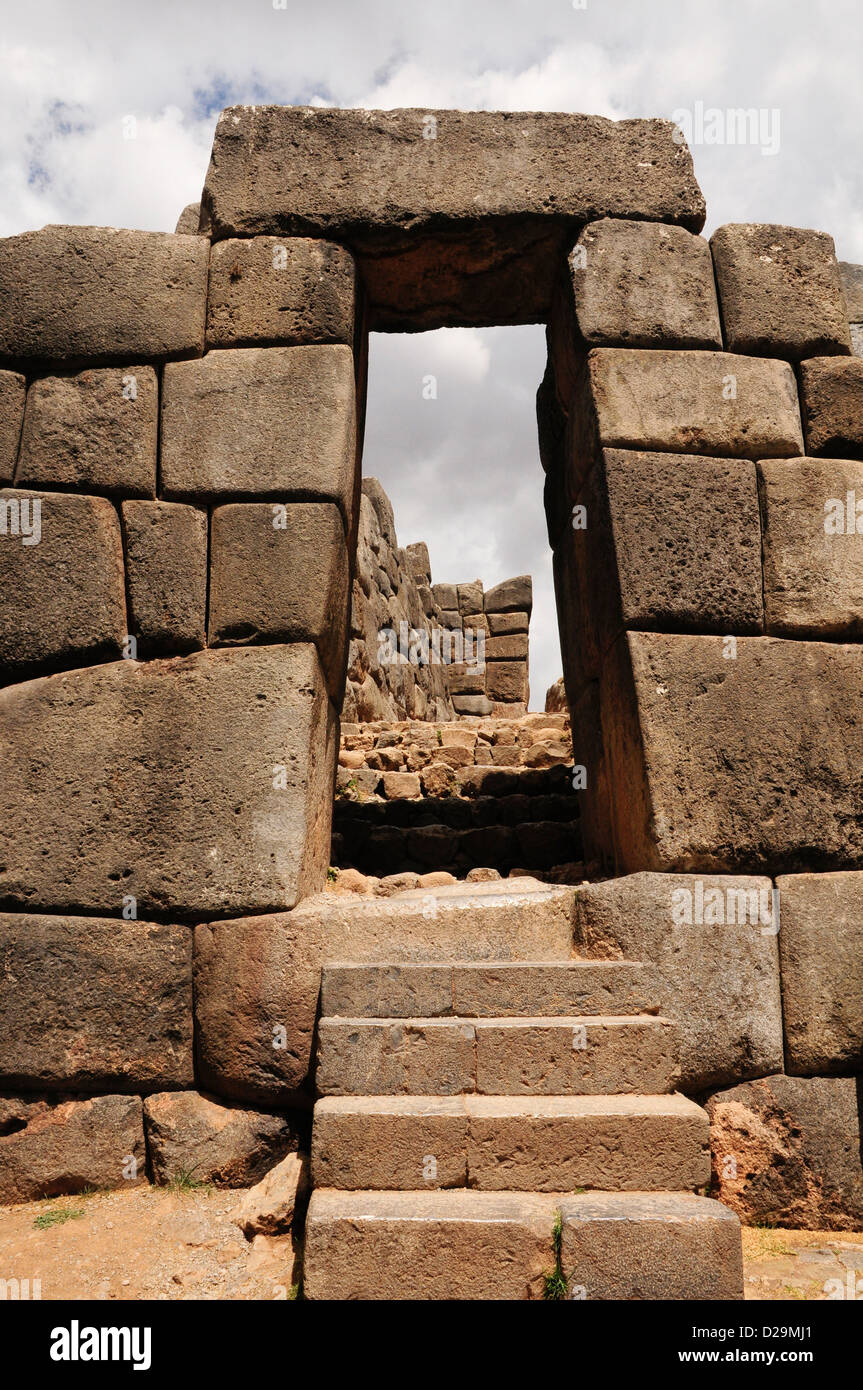 Sacsayhuaman Inca Ruins, Peru Stock Photo