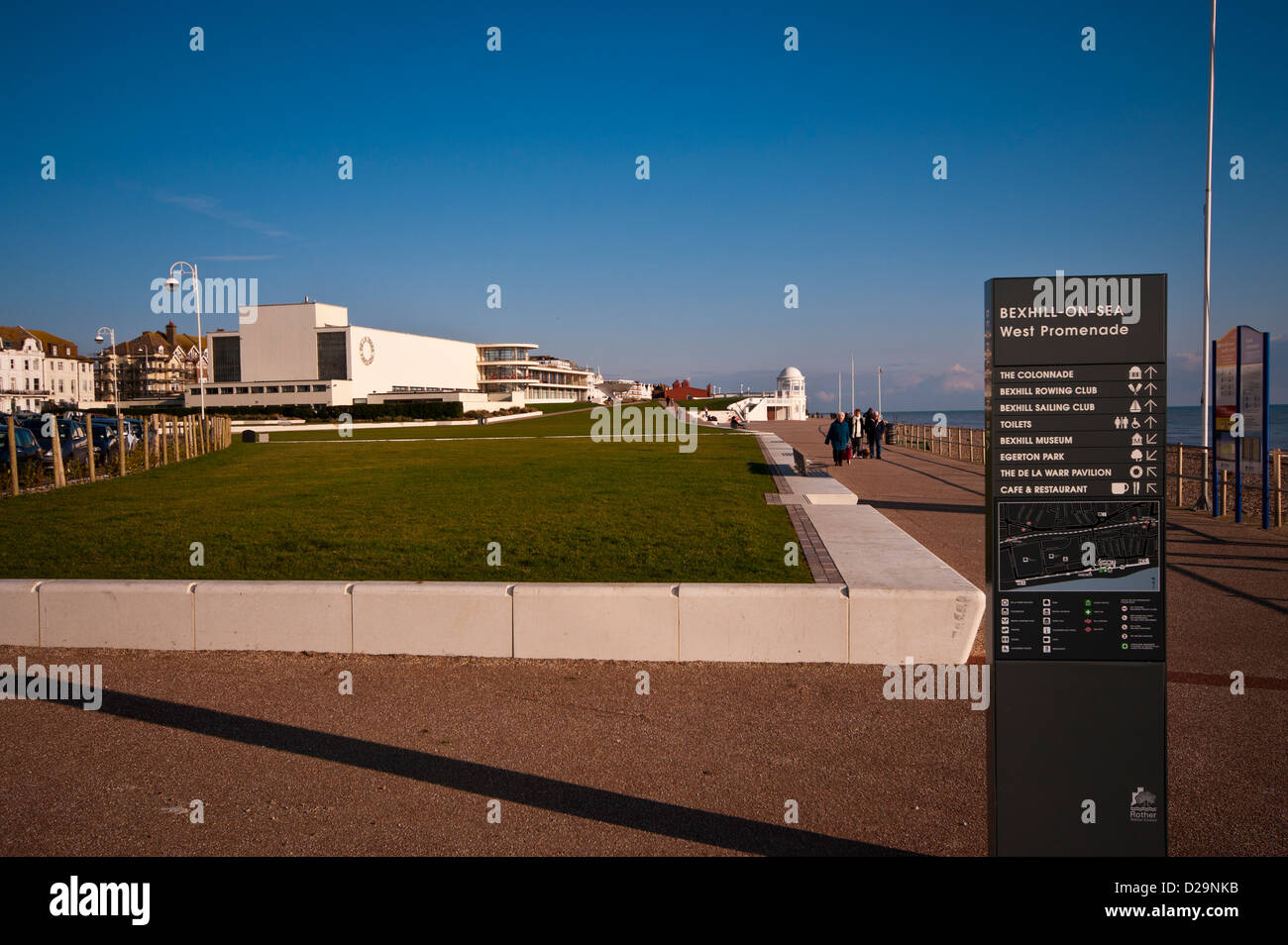 Bexhill on Sea West Promenade Seafront East Sussex UK Stock Photo