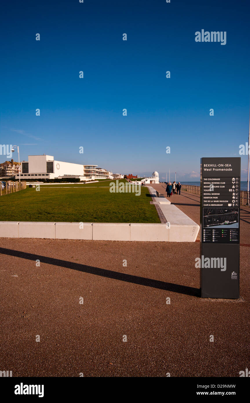 Bexhill on Sea West Promenade Seafront East Sussex UK Stock Photo